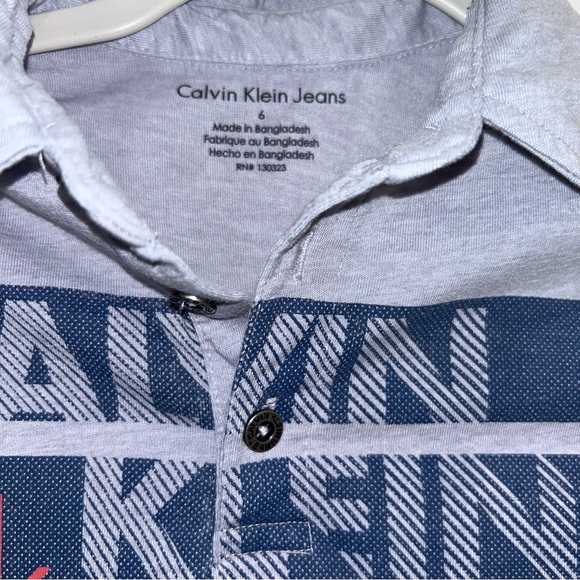 Calvin Klein Jeans Light Gray and Dark Blue Shirt - Picture 3 of 4